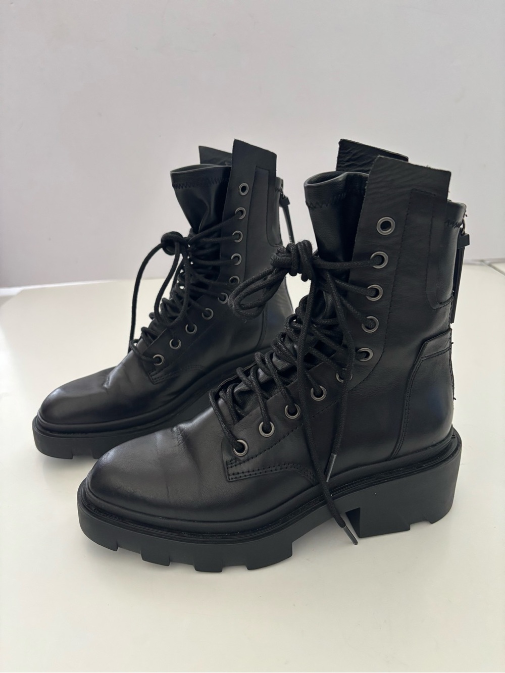 ASH Madness Women’s Leather Zip Heeled Boots Size 36 - Picture 4 of 10